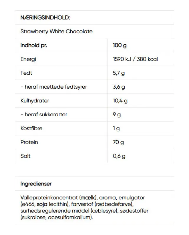 Wispy Whey Protein Strawberry White Chocolate, 1000 g 2