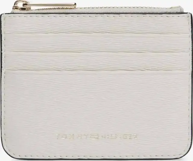 Tommy Hilfiger Γυναικεία Μικρή Θήκη Πιστωτικών Καρτών TH Icon Card Holder Ανοιχτό Μπεζ