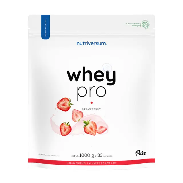 Nutriversum Whey PRO - PURE Strawberry, 1000 g