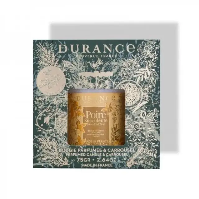 Durance candle Succulent Pear-Noel 2024 Carrousel-Αρωματικό κερί ζουμερό αχλάδι 75 gr 2