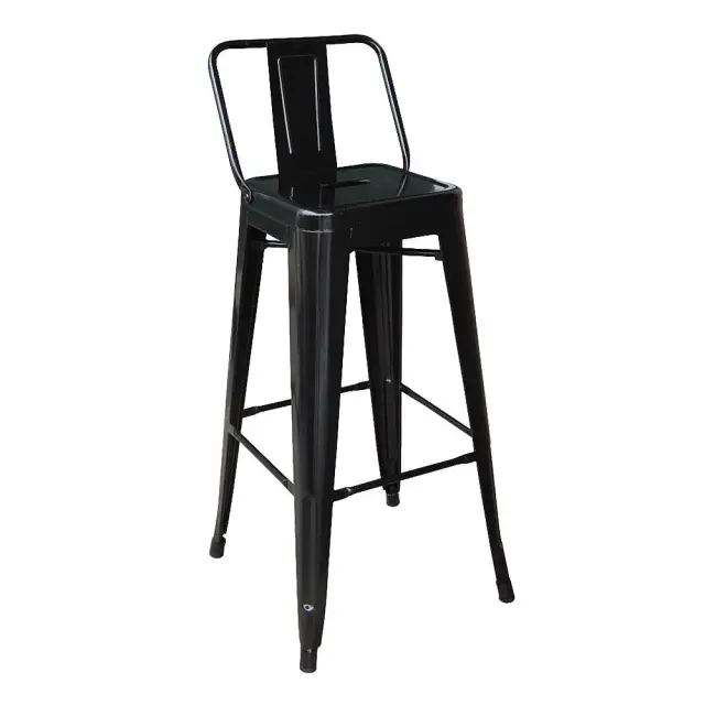 Σκαμπό Bar RELIX Μαύρο Μέταλλο 44x44x76/96cm