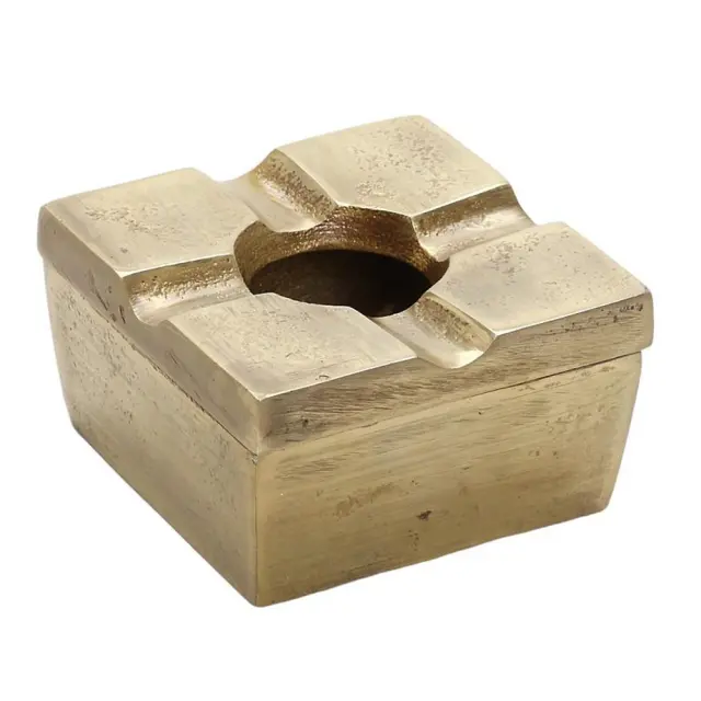 Τασάκι αντιανεμικό αλουμινίου μπρονζέ 8x8x5cm Espiel FLA211