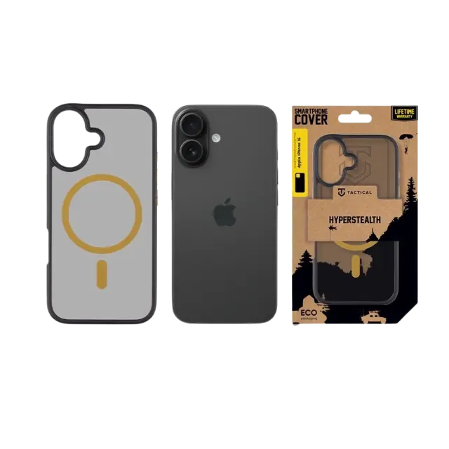 Tactical MagForce Hyperstealth 2.0 Cover for Apple iPhone 16 Black/Yellow 3