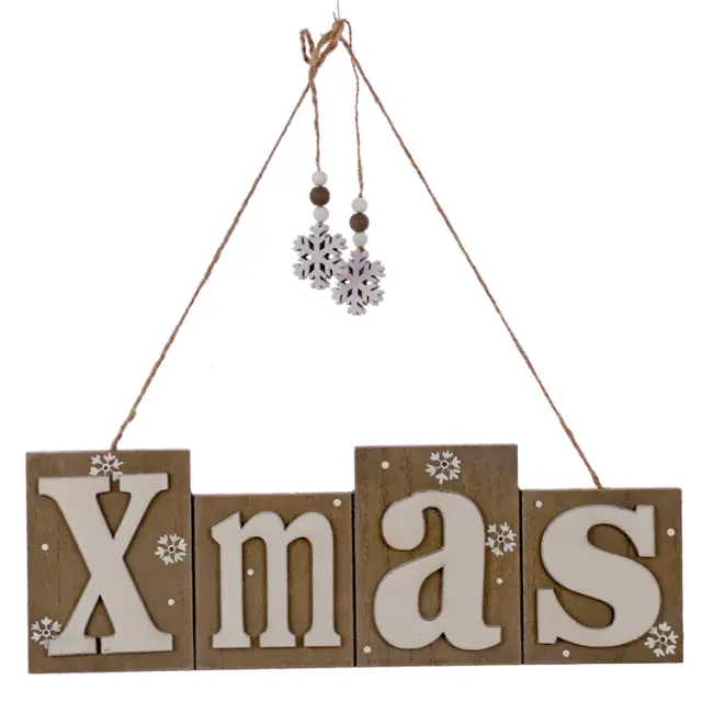 Κρεμαστό Xmas Ξύλο 3 Χρώματα