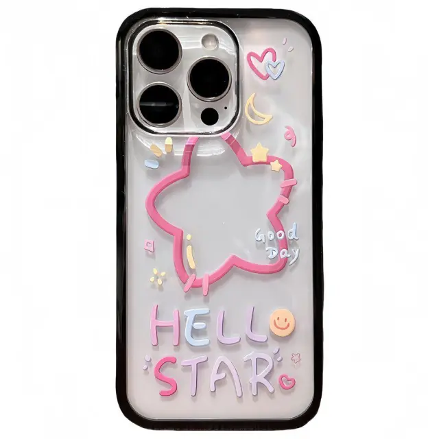 Hybrid Θήκη Star για iPhone 16 Pro-Clear/Black OEM