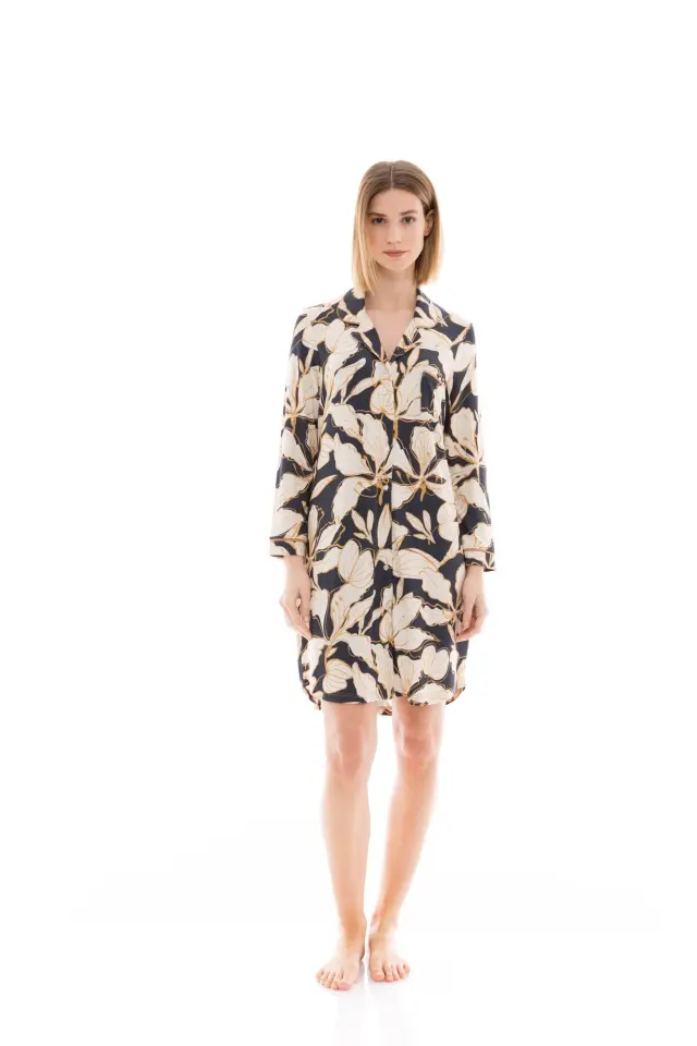 W1331 - Type - NIGHTGOWN BUTTONED GOLD LEAF