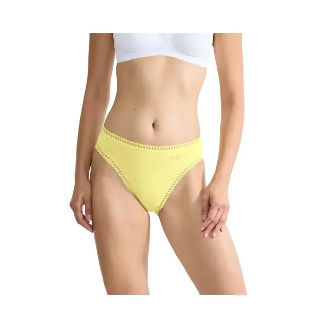 Sloggi Γυναικείο Slip GO Crush High Leg - Τριπλό Πακέτο, Χρώμα Yellow-Coral-Coral Print 2