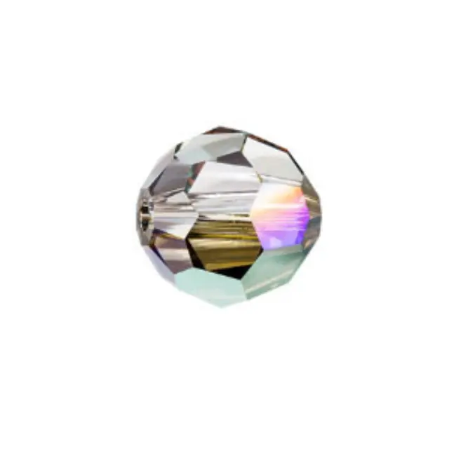Swarovski 5000 Faceted Round Crystal Iridescent Green 4mm - 10τεμ