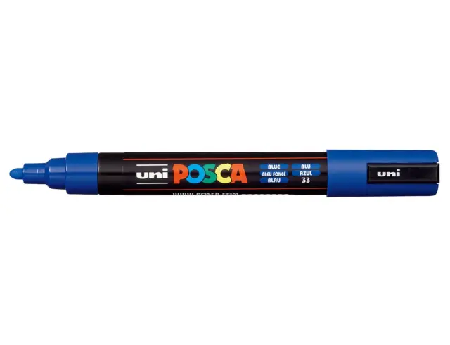 Μαρκαδόροι Σχεδίου Uni Posca PC-5M Medium με πάχος μύτης 1.8-2.5mm - 5 τεμάχιαPC-5M/5P PRIMARY 2
