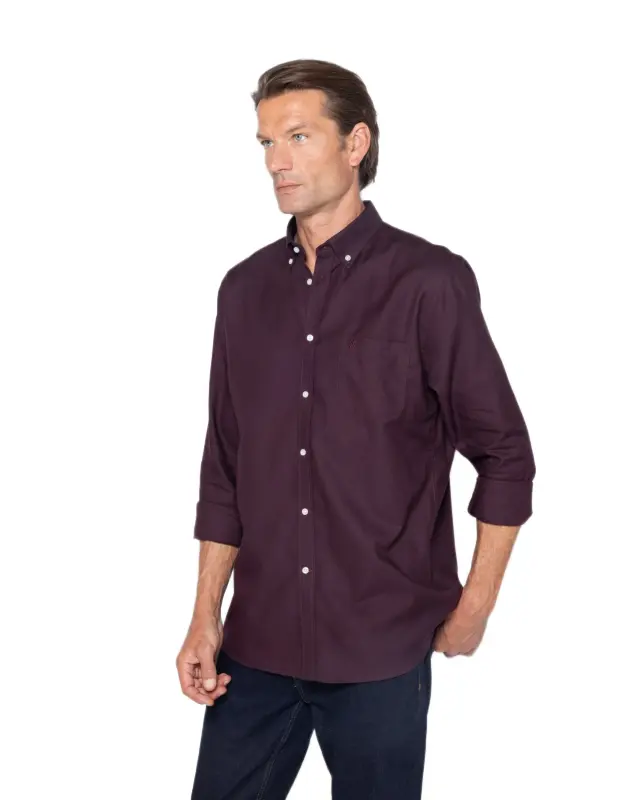 The Bostonians ανδρικό πουκάμισο twill μακρυμάνικο regular fit 3AAP2341N-1 2
