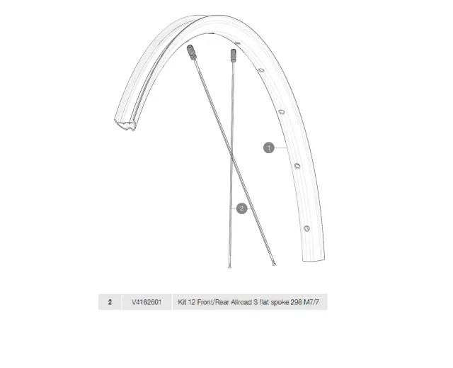 ΑΚΤΙΝΕΣ MAVIC ALLROAD S FLAT 298mm M7/7 ΕΜΠΡΟΣ/ΠΙΣΩ