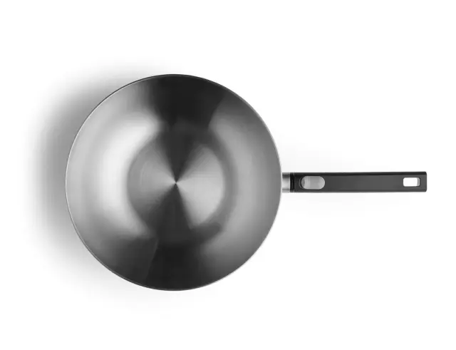 Τηγάνι Wok Woll Logic Steel από ανοξείδωτο ατσάλι, με αποσπώμενη λαβή και διάμετρο 30cm 11030LCS 2