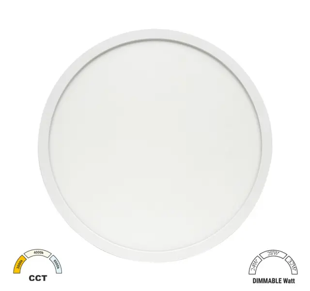 LED ΠΛΑΦΟΝΙΕΡΑ PC BACKLIT Φ383mm CCT 24-28-32W IP40 ΛΕΥΚΗ