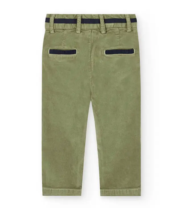 Boboli Chic Παντελόνι κοτλέ για αγόρι σε πράσινο χρώμα AVIATOR - 6Y 2