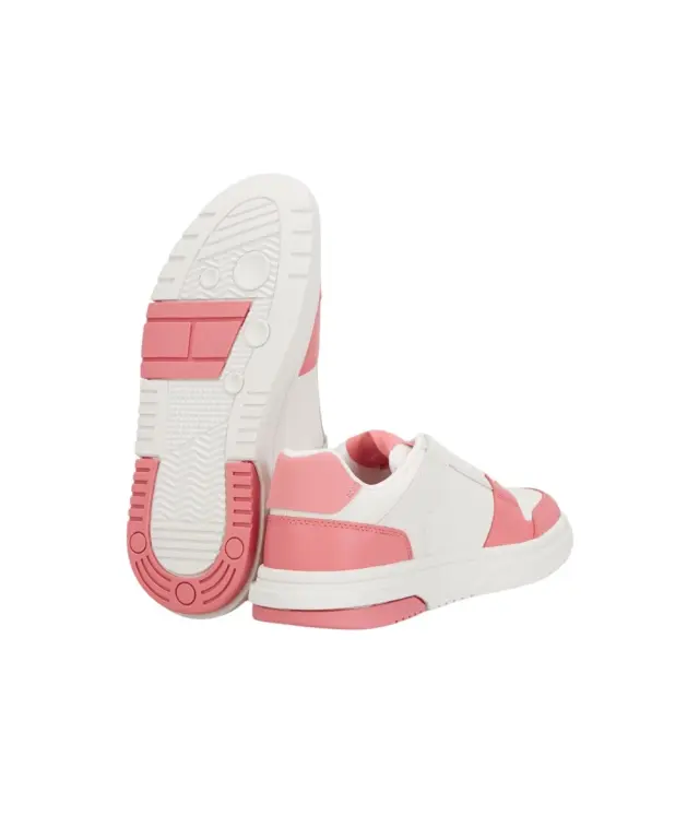 Tommy Hilfiger - Γυναικεία Sneakers Brooklyn Leather Trainers EN0EN02783-TIG Λευκό/Ροζ 3