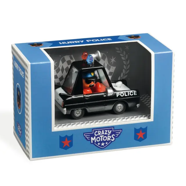 Djeco Crazy Motors Αυτοκίνητο με Φιγούρα Hurry Police (3+ ετών) 05473