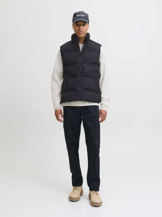 JJESOHO BODYWARMER COLLAR SN Black 2