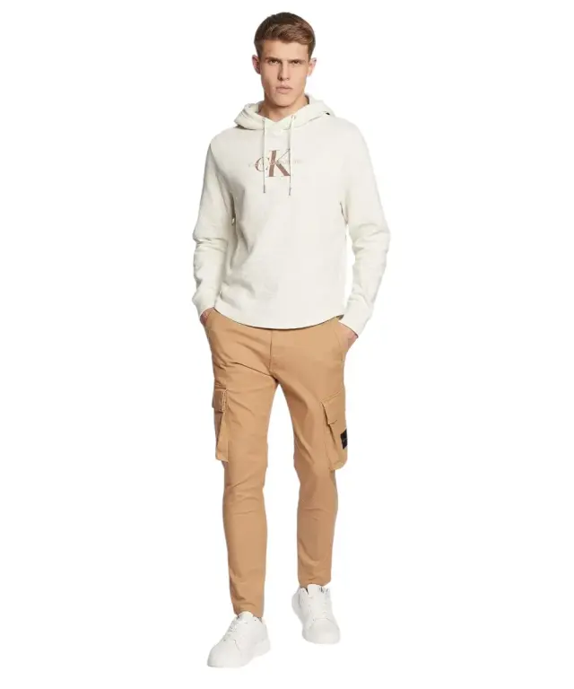 Calvin Klein - Ανδρικό Φούτερ Hoodie Regular Fit J30J322701-YBI Μπεζ 3