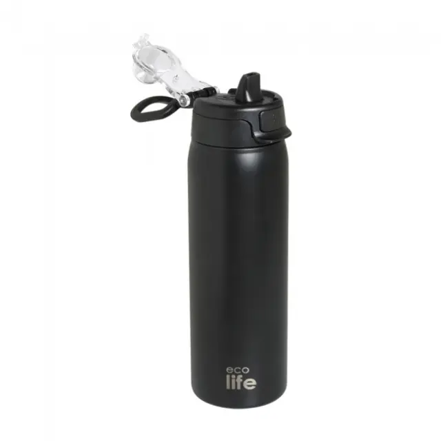 Ecolife® Μπουκάλι Θερμός 650ml- Black. 2