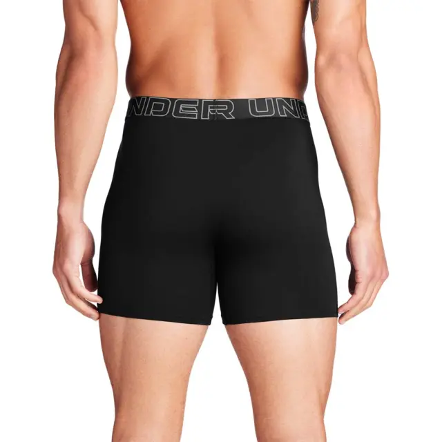 Under Armour Men's Performance Cotton 6inch 3 Pack Boxer Underwear Μαύρο 1383889-001 (Under Armour) 2