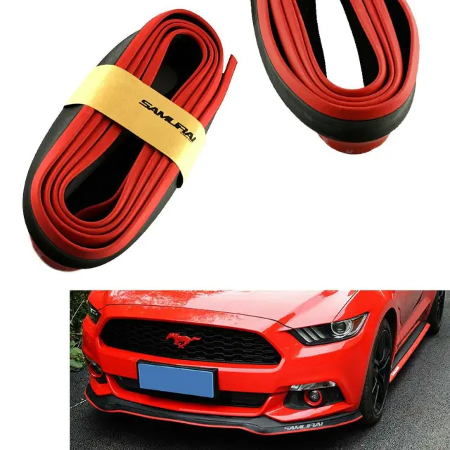 Αυτοκόλλητη ταινία bumper Samurai 2,5m/5cm - Προστατευτικό Χείλος Προφυλακτήρων ΜΑΥΡΟ ΚΟΚΚΙΝΟ