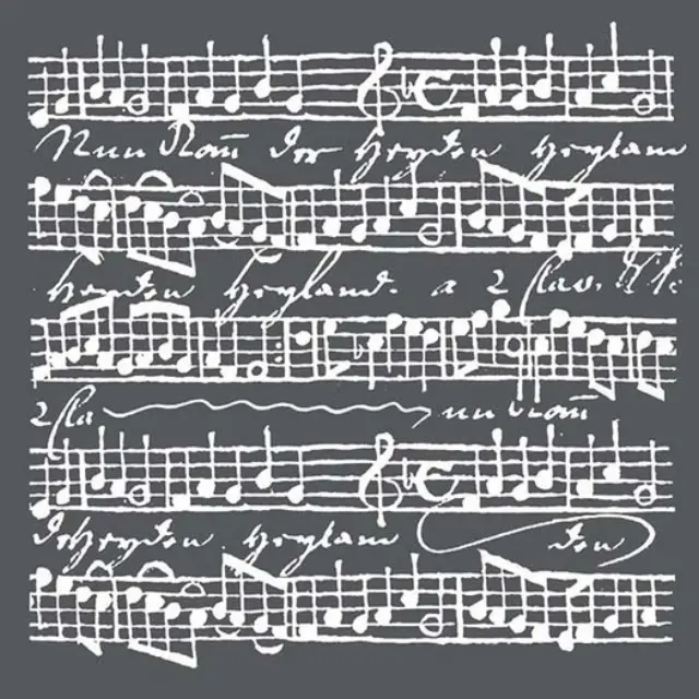 Thick Stencil 18x18cm, Music Scores