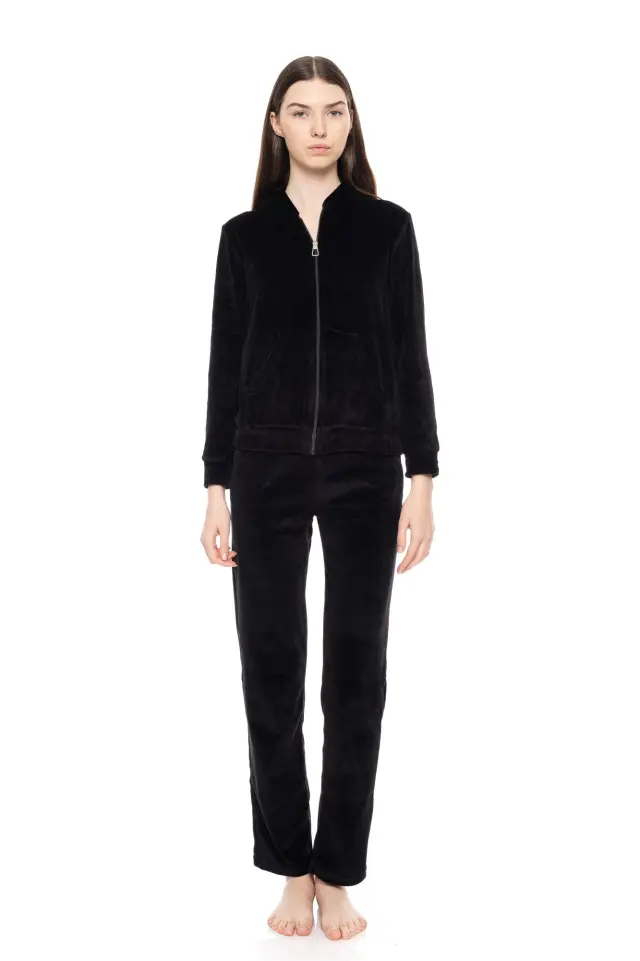 W1320 - Black - TRACKSUIT PINK ANGEL VELVET