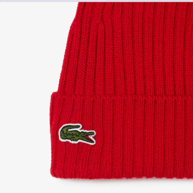 Unisex Μάλλινος Σκούφος Lacoste RB0001-240 Κόκκινο - ONESIZE 2