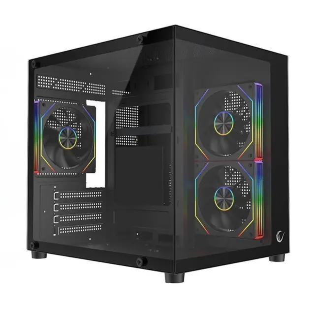 Rampage PC Case LUMID ARGB Mini Tower Black (LUMID-BLACK)