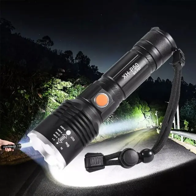 Επαναφορτιζόμενος φακός XH-P50 BX-P07 1500 lumens - Glare flashlight 20736