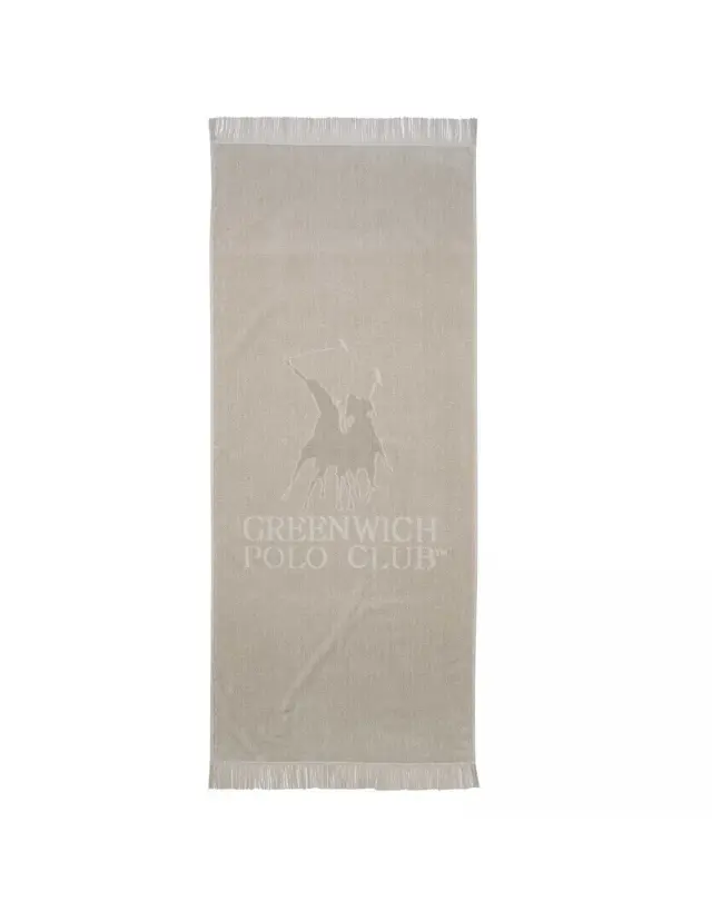 Πετσέτα Θαλάσσης 70Χ170 Βαμβακερή Essential Greenwich Polo Club 3734 Γκρι Ανοιχτό