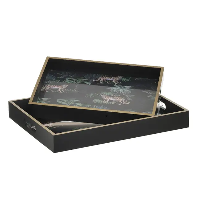 Δίσκος Ξύλο 40x30x6cm Σετ 2τμχ 3-70-151-0384