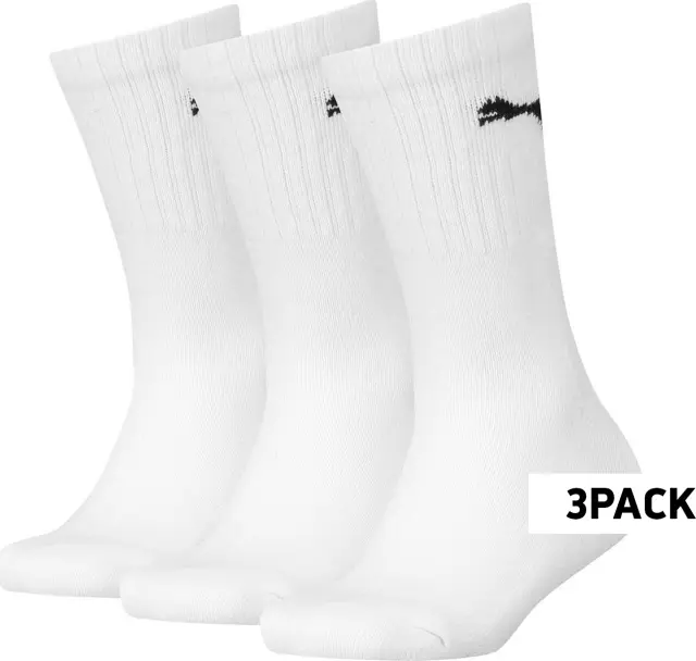 Puma Αθλητικές Παιδικές Κάλτσες Μακριές Λευκές 3 Ζευγάρια - 31-34