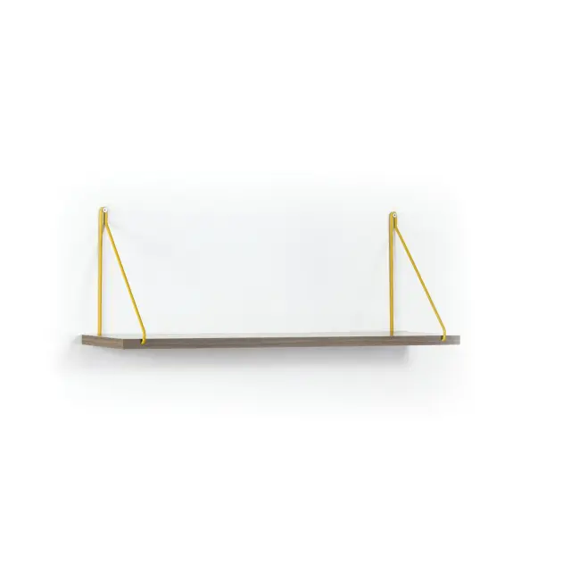 Ράφι Τοίχου PALMER Καρυδί/Κίτρινο 72x20x27cm