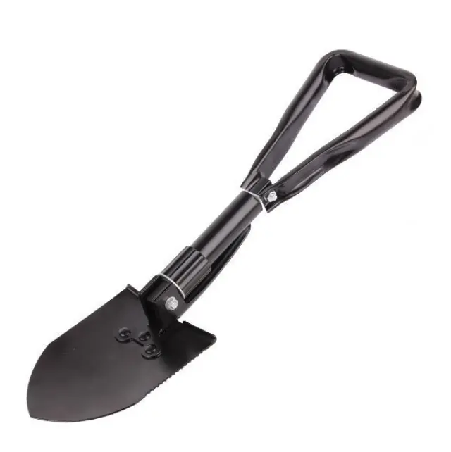 MIL-TEC SMALL FOLDING SHOVEL WITH POUCH BLACK-Πτυσσόμενο φτυάρι εξωτερικού χώρου