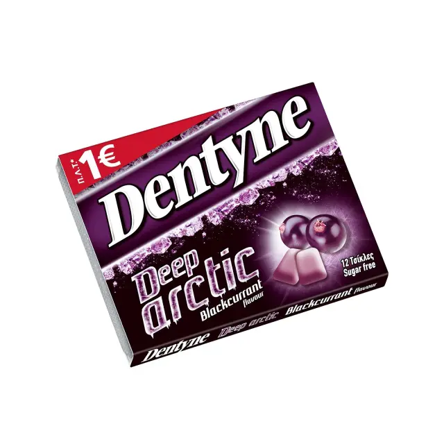 Dentyne Deep Arctic Φραγκοστάφυλλο Χωρίς Ζάχαρη 16,8 gr Συσκ. 14 τμχ