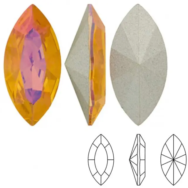 Swarovski 4228 Navette Crystal Astral Pink 8x4mm - 6τεμ