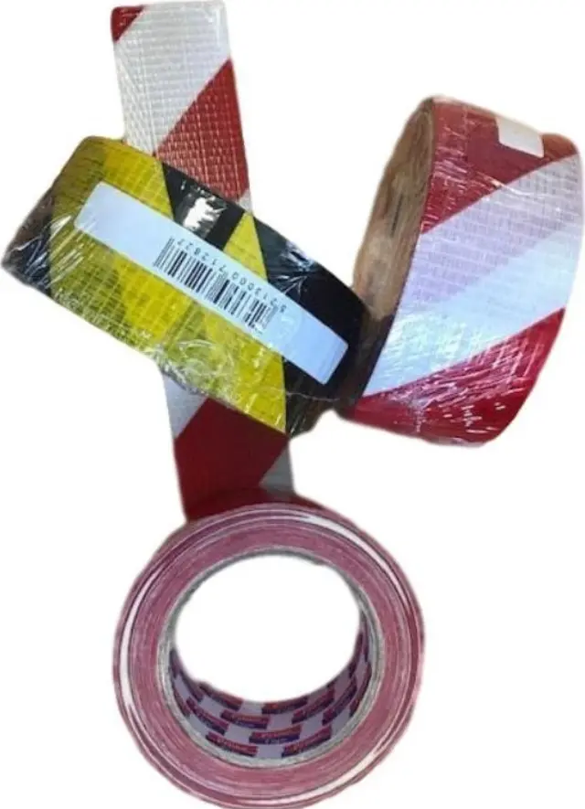 Ταινία σημάνσεως δαπέδου Primo Tape Distancing ριγωτή 5cm x 33m αυτοκόλλητη KITΡΙΝΗ 70102 2
