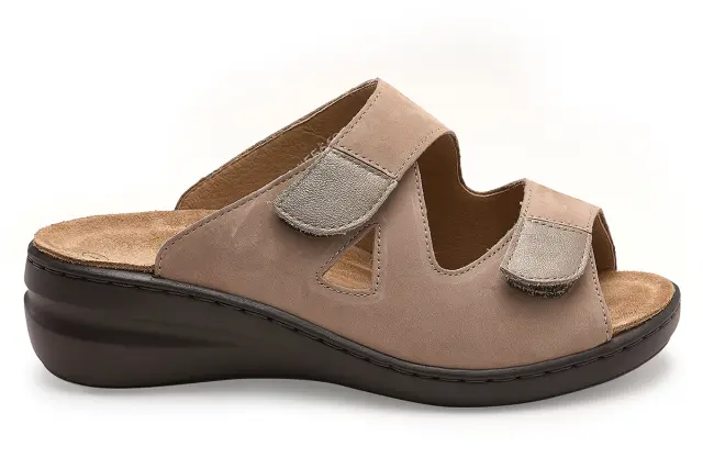 Solidus Παντόφλες Γυναικείο δέρμα Nubuck Μπεζ SOL/21143 FANGO 3