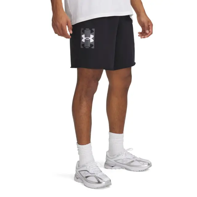 Under Armour Rival Terry Logo 8in Short (1390147-001) - Μαύρο