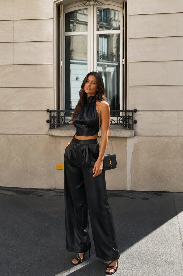 Satin Top με Halter Λαιμό & Δέσιμο NOA TOP - XS