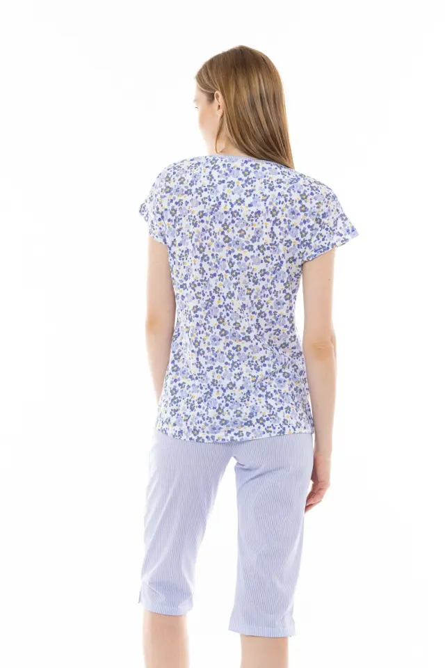 S1293 - Type - PYJAMA BLUE FLOWER STRIPE - M 3