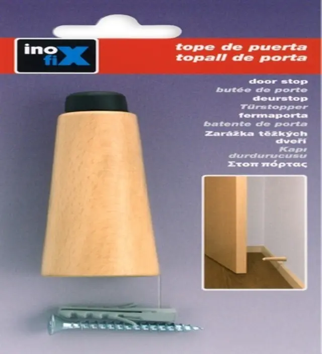 ΣΤΟΠ ΠΟΡΤΑΣ ΤΟΙΧΟΥ ΞΥΛΙΝΟ INOFIX 3165 30x30x85MM ΜΕ ΒΙΔΕΣ Οξιά 3