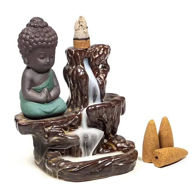 Κεραμικός Καυστήρας Little Buddha για Κώνους Ανάστροφης Ροής Backflow Incence Burner