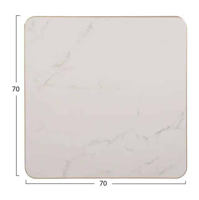 ΕΠΙΦΑΝΕΙΑ ΤΡΑΠΕΖΙΟΥ SINTERED STONE FB96654.12 WHITE MARBLE--ΠΛΑΙΣΙΟ ALU ΧΡΥΣΟ 70x70εκ. 2
