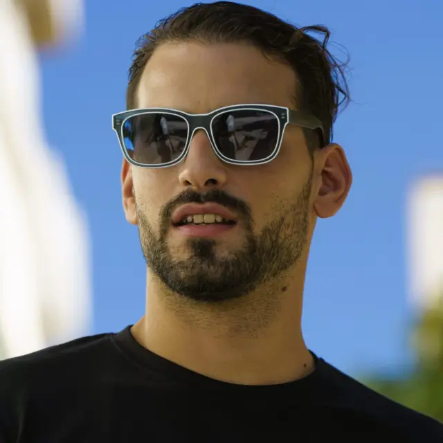 Ghetto Fashion Sunglasses Blue Frame Unisex 3