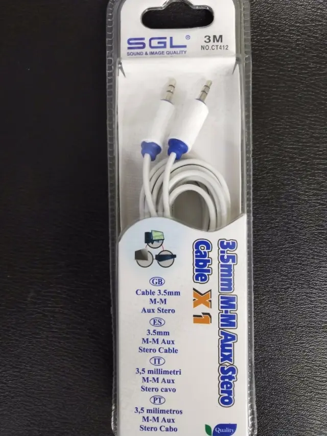 Καλώδιο ήχου - 3.5mm Jack σε AUX - CT412 - 3m - 122074 2