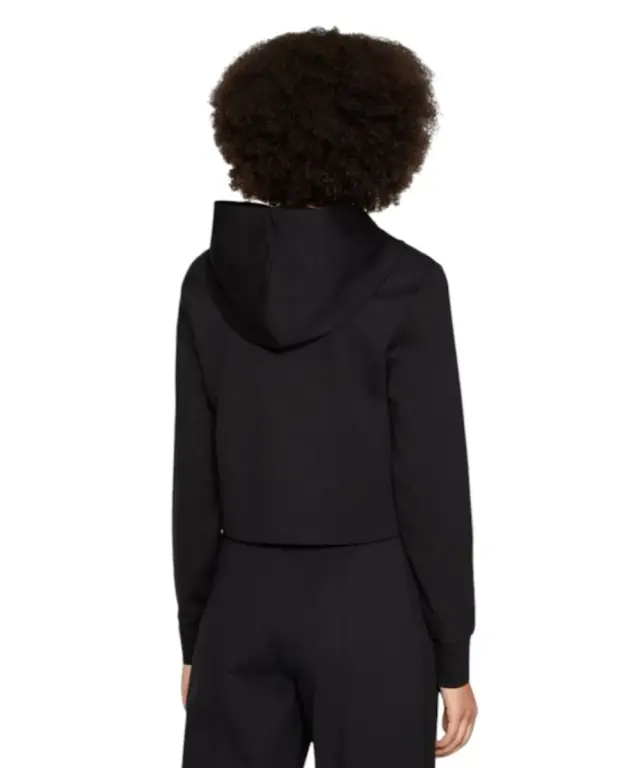 Calvin Klein - Γυναικείο Φούτερ Milano Rib Mixed Hoodie Relaxed Fit J20J219125-BEH Μαύρο - XL 2