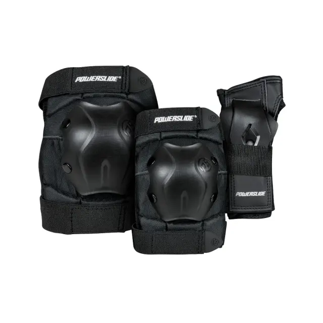 POWERSLIDE Standard Black Set Προστατευτικά - Μαύρα Μαύρο - L