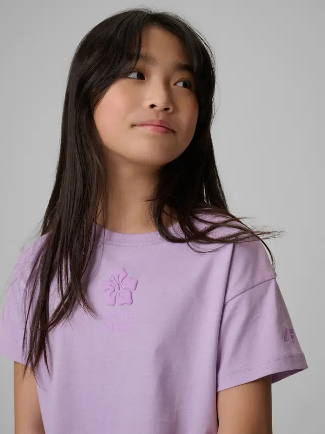 4F T-shirt Cropped Light Violet 4FJWSS26TTSHF2941-52S - 164 2